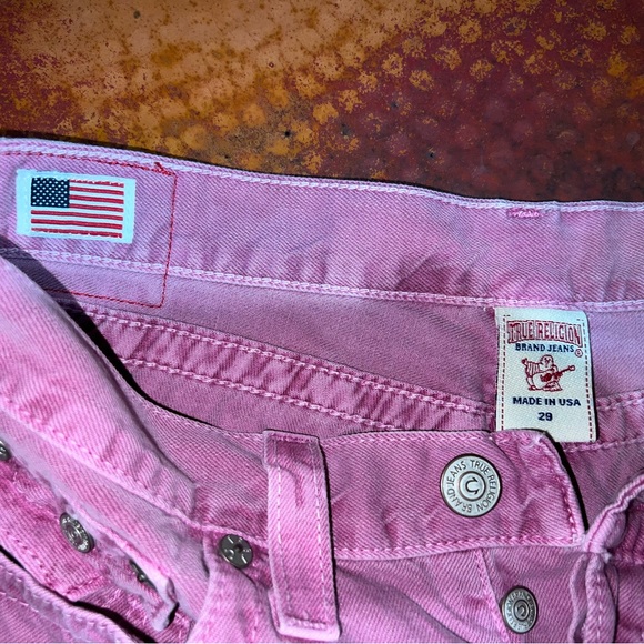 True Religion Overdye Jayde Button Fly Boyfriend Short in Punch Size 29 - Picture 8 of 9